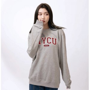 NYCU經典款美式大學T_麻花灰